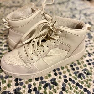 Skechers Cream High-Top Sneakers